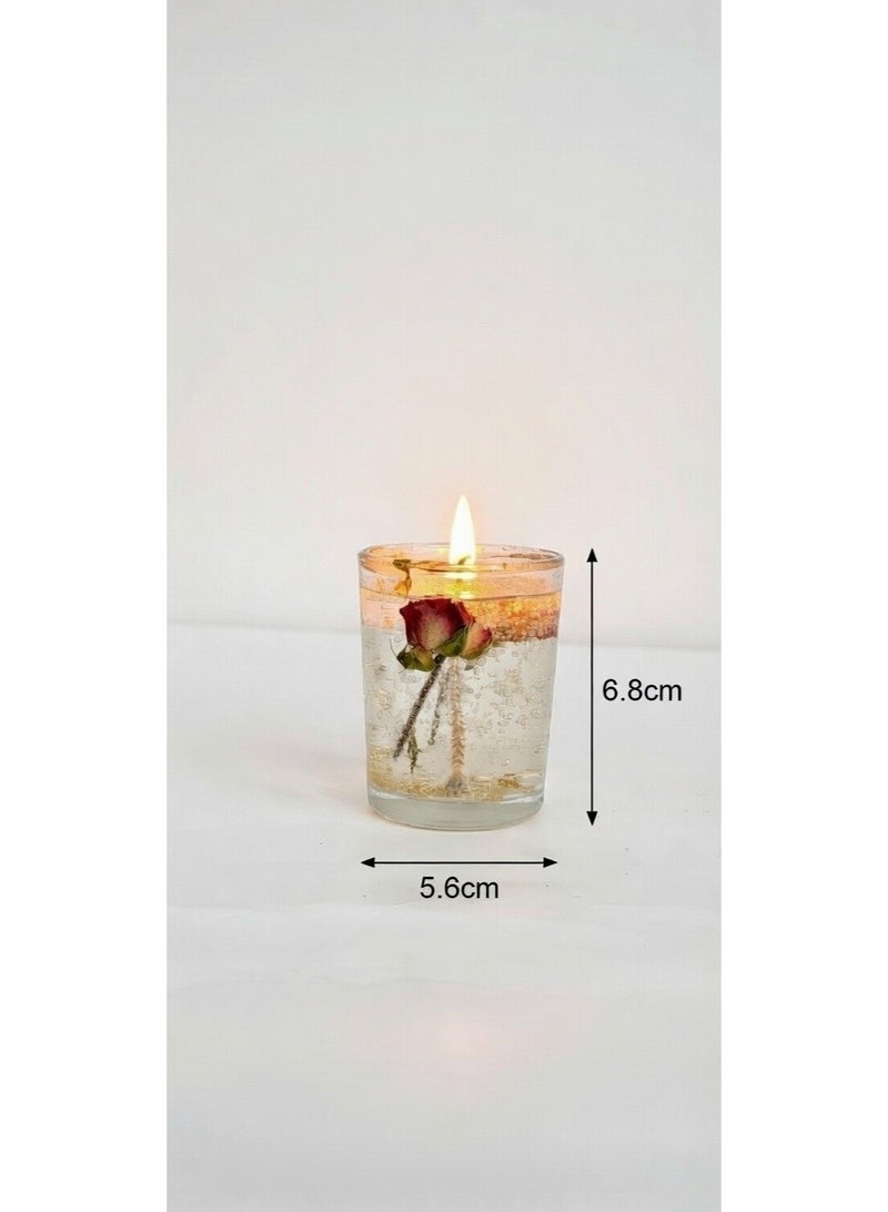 Anami Red Rose Dried Flower Jelly Gel & Soy Wax Scented Candle -Premium Aromatherapy for Meditation, Yoga & Home Decor - Image 2